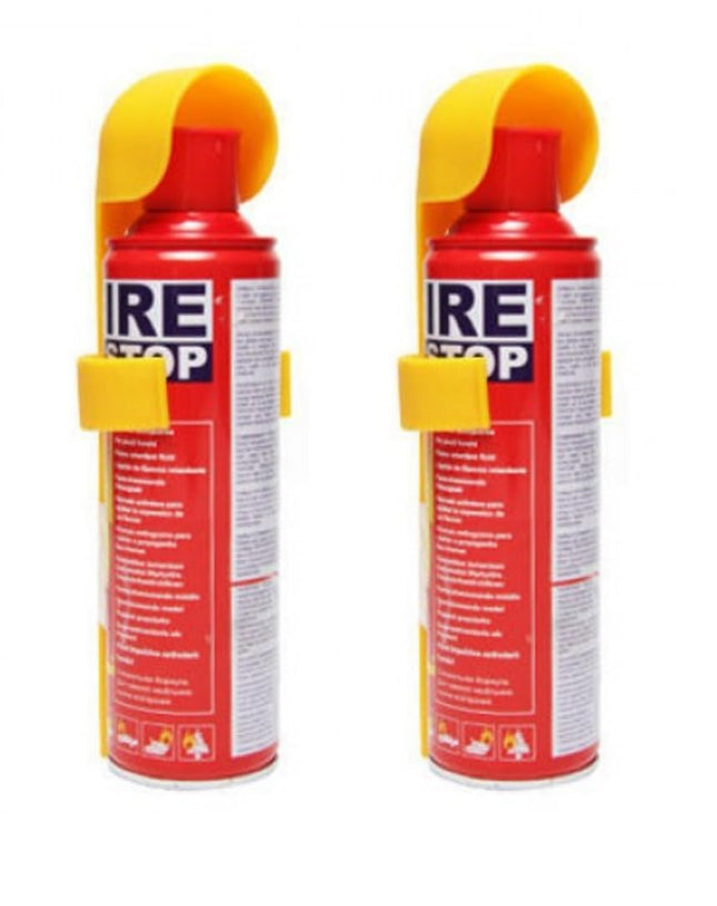 Fire Stop Car and Home Fire Extinguisher (Pack of 2) - VariEx, with Mounting Bracket for Home, Kitchen, Car, Grills, EV - Small Portable Preventive Solution for A, B, C, K Fires.